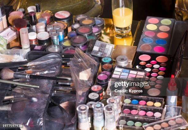 make up containers - stage make up stock pictures, royalty-free photos & images