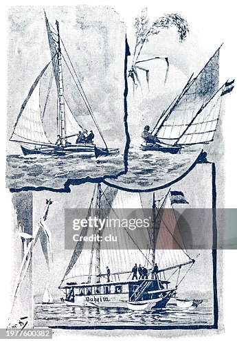 Sailing yachts, composite image Sailing yachts, composite image
