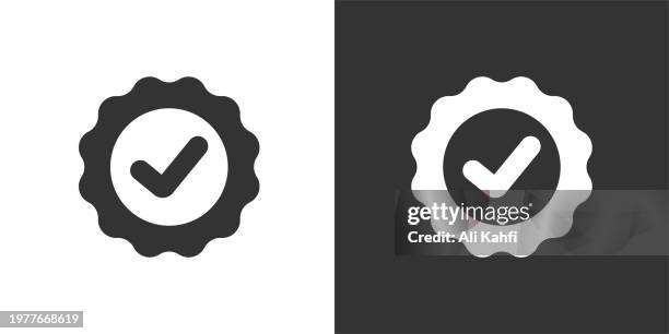 quality icon. solid icon that can be applied anywhere, simple, pixel perfect and modern style. - food safety certification stock illustrations
