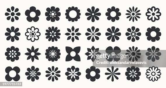 Graphic Flower Icons Graphic Flower Icons