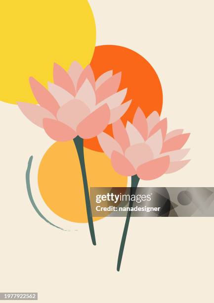 stockillustraties, clipart, cartoons en iconen met fior di loto - lotus
