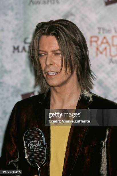 British singer-songwriter and musician David Bowie during the 1999 Radio Music Awards at Mandalay Bay Resort & Casino in Las Vegas, Nevada, US, 28th...