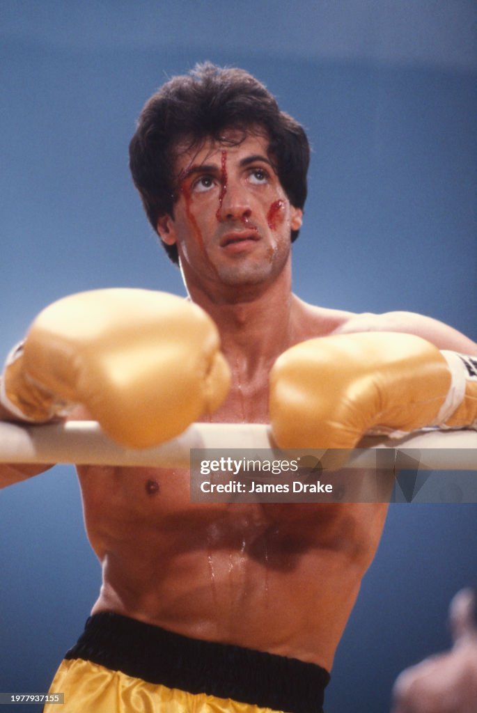 Rocky Rasley Actor and director Sylvester Stallone, as Rocky Balboa, poses on the ...