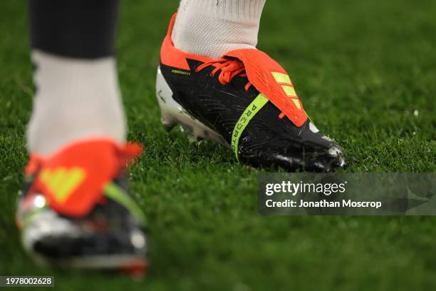 Details of the new Adidas Predator football boots during the warm up prior to the Serie A TIM match between Juventus and Empoli FC - Serie A TIM at...