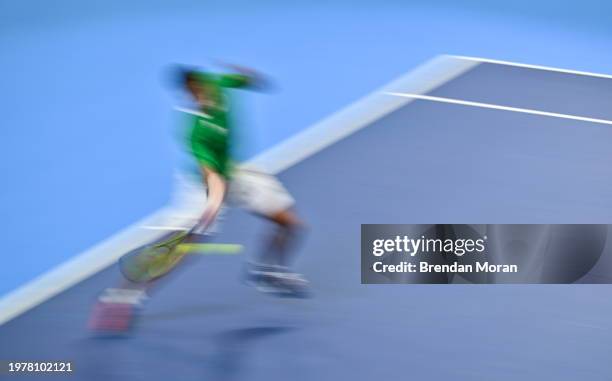 Limerick , Ireland - 4 February 2024; A general view of action during day two of the Davis Cup World Group I Play-off 1st Round match between Ireland...