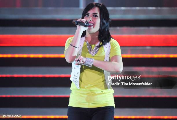 Demi Lovato performs in support of her Here We Go Again release at Arco Arena on July 16, 2009 in Sacramento, California.