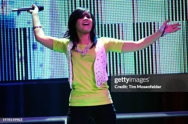 Demi Lovato performs in support of her Here We Go Again release at Arco Arena on July 16, 2009 in Sacramento, California.