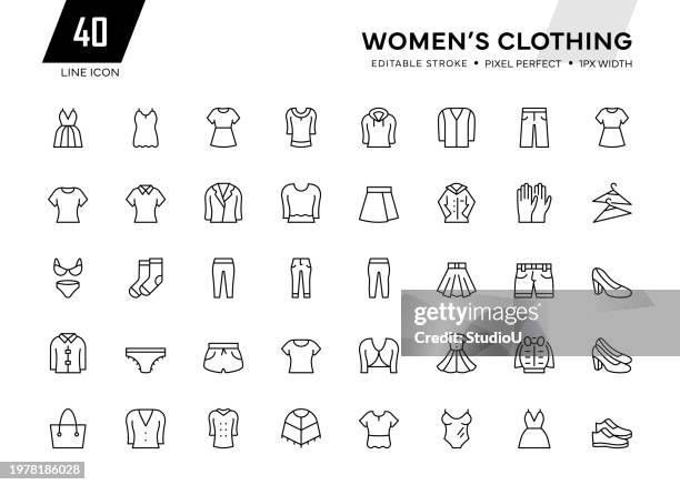 womenswear - denim jacket stock-grafiken, -clipart, -cartoons und -symbole