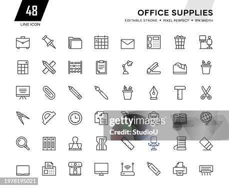 Office Supplies Line Collection Office Supplies Line Collection