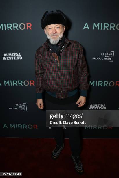 Andy Serkis attends the press night performance of "A Mirror" at The Trafalgar Theatre on February 01, 2024 in London, England.