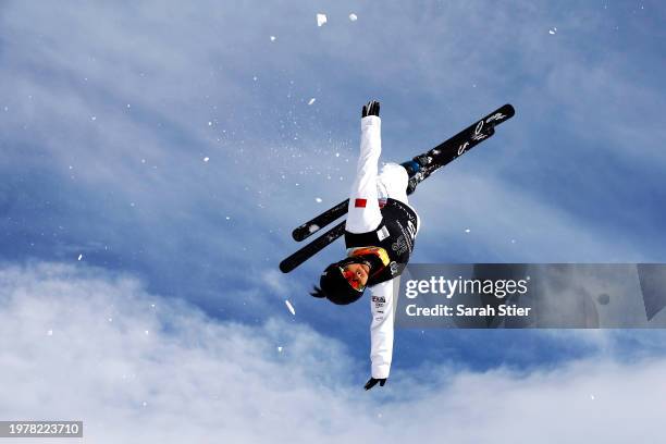 Meiting Chen of Team China takes a run during aerials training ahead of the Intermountain Healthcare Freestyle International Ski World Cup at Deer...