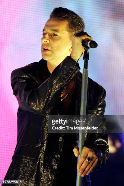 Dave Gahan of Depeche Mode performs during Lollapalooza 2009 at Grant Park on August 7, 2009 in Chicago, Illinois.