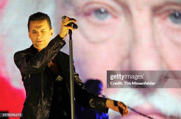 Dave Gahan of Depeche Mode performs during Lollapalooza 2009 at Grant Park on August 7, 2009 in Chicago, Illinois.