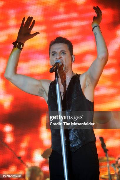 Dave Gahan of Depeche Mode performs during Lollapalooza 2009 at Grant Park on August 7, 2009 in Chicago, Illinois.