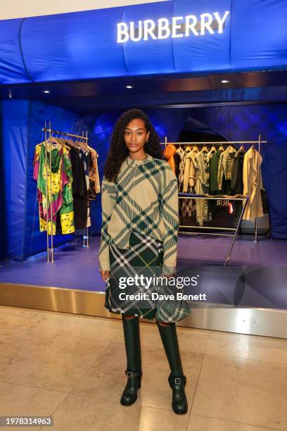 Cheyenne Maya-Carty aka Chey Maya attends the opening of the Burberry takeover of Harrods on February 1, 2024 in London, England.