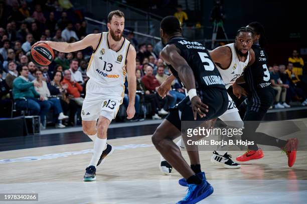 Sergio Rodriguez of Real Madrid in action during the Turkish Airlines EuroLeague Regular Season Round 25 match between Real Madrid and LDLC Asvel...
