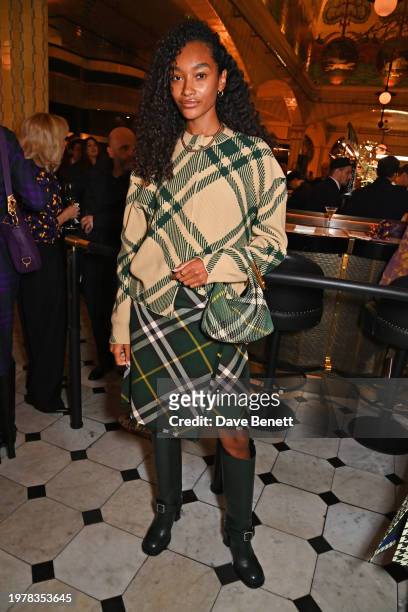 Cheyenne Maya-Carty aka Chey Maya attends the opening of the Burberry takeover of Harrods on February 1, 2024 in London, England.