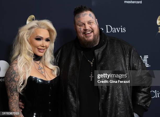 Bunnie XO and Jelly Roll attend the 66th Grammy Awards Pre-Grammy Gala at the Beverly Hilton on February 3, 2024 in Beverly Hills, California.
