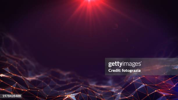 network connection with dots and lines. copy space - interface dots stock pictures, royalty-free photos & images