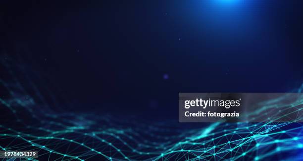 network connection with dots and lines. copy space - interface dots stock pictures, royalty-free photos & images