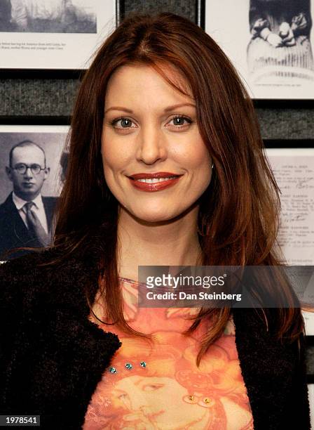 Actress Rachel York arrives at the opening night of the play "An Evening With Golda Meir" at The Canon Theatre on May 6, 2003 in Beverly Hills,...