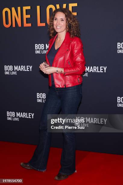 Marie-Sophie Lacarrau attends the "Bob Marley : One Love" premiere at The Grand Rex on February 01, 2024 in Paris, France.