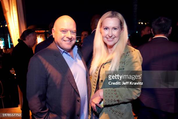 Dean Norris and Anne Bridget Sorenson attend the after party for "Curb Your Enthusiasm" Season 12 premiere at DGA Theater Complex on January 30, 2024...