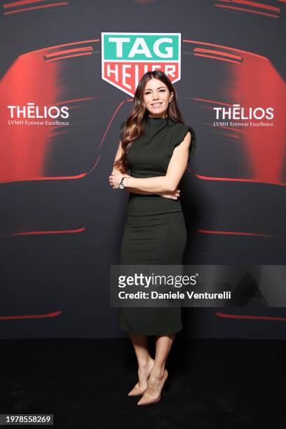 Federica Masolin attends the TAG HEUER Eyewear Launch with Thélios at Pirelli Tower on February 01, 2024 in Milan, Italy.