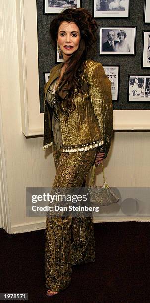 Barbara Lazaroff arrives at the opening night of the play "An Evening With Golda Meir" at The Canon Theatre on May 6, 2003 in Beverly Hills,...