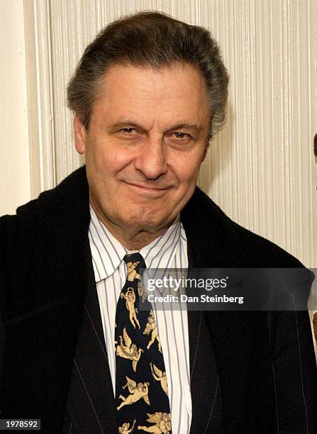 Director Joe Bologna arrives at the opening night of the play "An Evening With Golda Meir" at The Canon Theatre on May 6, 2003 in Beverly Hills,...