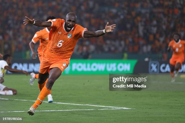 Seko Fofana of Côte D'Ivoire during the TotalEnergies CAF Africa Cup of Nations quarterfinal match between Mali and Ivory Coast at on February 3,...