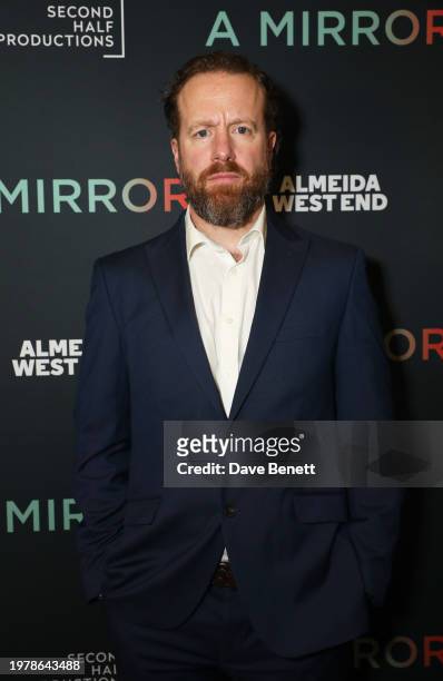 Geoffrey Streatfeild attends the press night after party for "A Mirror" at The Institute of Directors on February 01, 2024 in London, England.