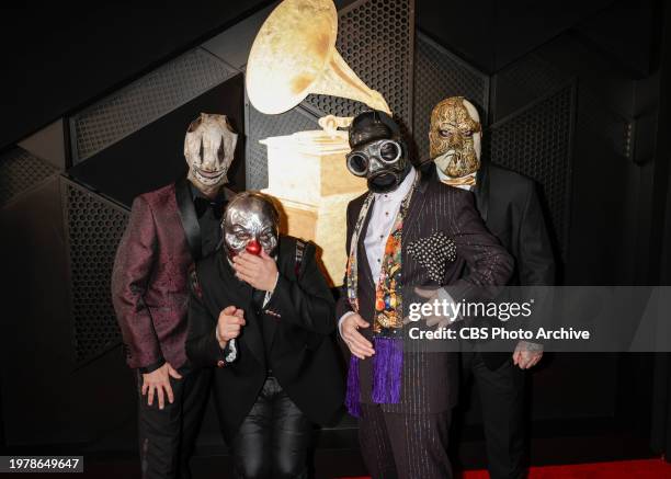 Slipknot arrives at The 66th Annual Grammy Awards, airing live from Crypto.com Arena in Los Angeles, California, Sunday, Feb. 4 on the CBS Television...