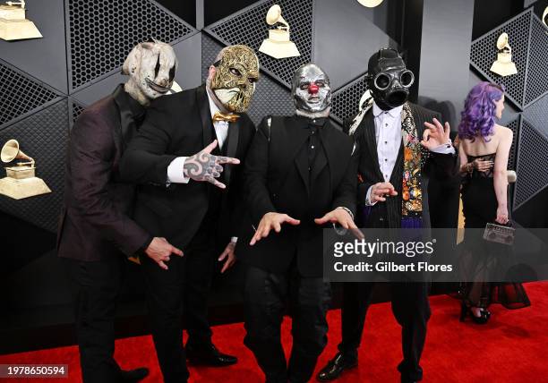 Slipknot at the 66th Annual GRAMMY Awards held at Crypto.com Arena on February 4, 2024 in Los Angeles, California.