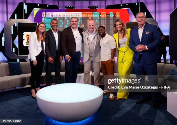 President Gianni Infantino, FIFA Legend Heather O'Reilly, Jenny Taft,FIFA Legend Cafú, FIFA Vice-President and CONCACAF President Victor Montagliani,...