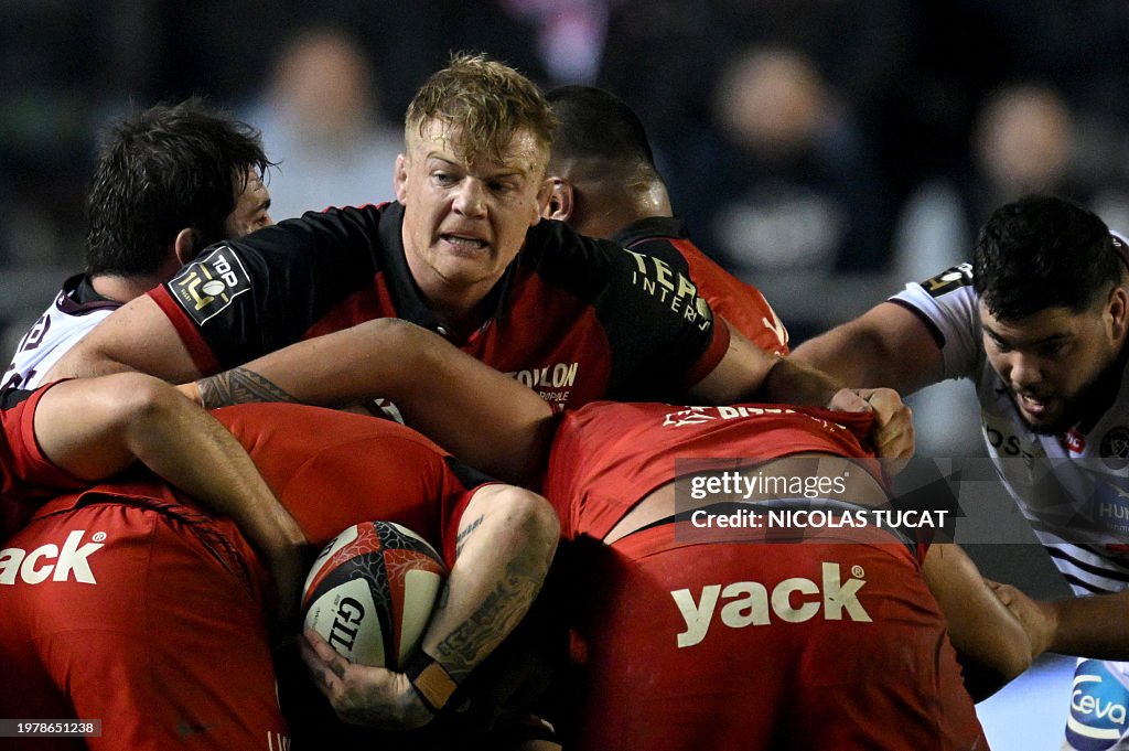 David Ribbans Toulon's South African lock David Ribbans leads a rolling maul during ...