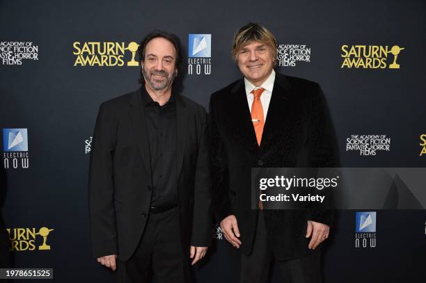 Simon Franglen and Stephen Rivkin at the 51st Annual Saturn Awards held at the Los Angeles Marriott Burbank Airport on February 4, 2024 in Burbank,...