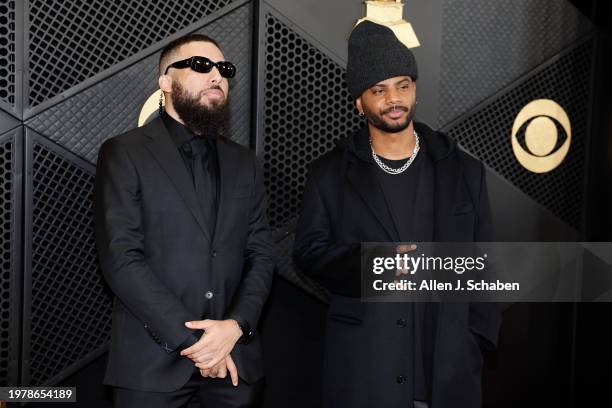 Los Angeles, CA Charlie Heat and Bryson Tiller arrives on the Red Carpet at the Crypto.com Arena in Los Angeles, CA, Sunday, Feb. 4, 2024.