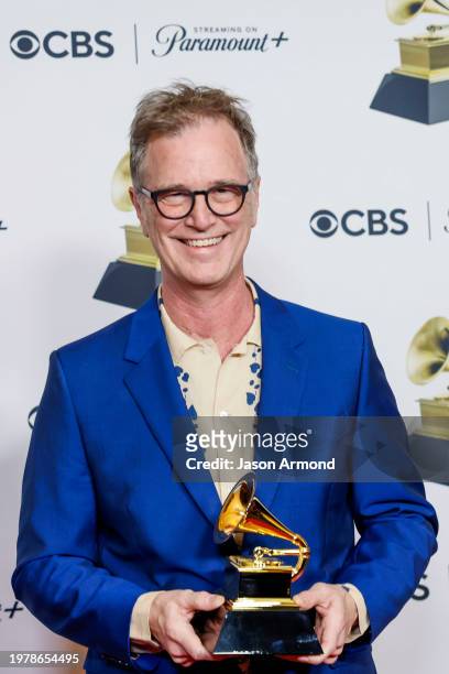 Los Angeles, CA Winner Dan Wilson, winner of the "Best Country Song" award for "White Horse," with trophy, at the 66th Grammy Awards held at the...