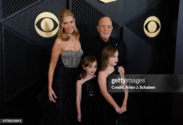 Los Angeles, CA Alexis Roderick, Della Rose Joel, Billy Joel, and Remy Anne Joel arrive on the Red Carpet at the Crypto.com Arena in Los Angeles, CA,...