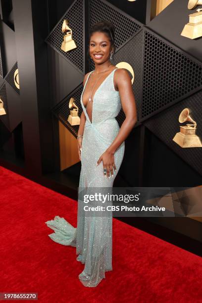 Coco Jones arrives at The 66th Annual Grammy Awards, airing live from Crypto.com Arena in Los Angeles, California, Sunday, Feb. 4 on the CBS...