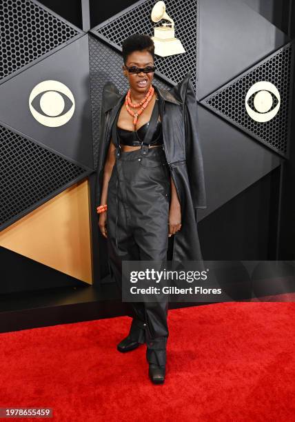 Folake Olowofoyeku at the 66th Annual GRAMMY Awards held at Crypto.com Arena on February 4, 2024 in Los Angeles, California.