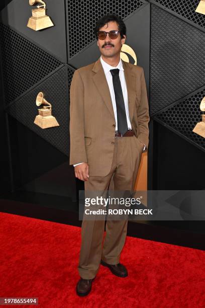 El David Aguilar arrives for the 66th Annual Grammy Awards at the Crypto.com Arena in Los Angeles on February 4, 2024.