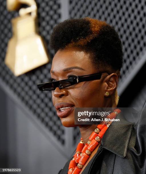 Los Angeles, CA Folake Olowofoyeku arrives on the Red Carpet at the Crypto.com Arena in Los Angeles, CA, Sunday, Feb. 4, 2024.