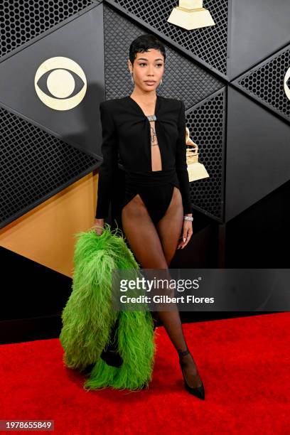 Coi Leray at the 66th Annual GRAMMY Awards held at Crypto.com Arena on February 4, 2024 in Los Angeles, California.
