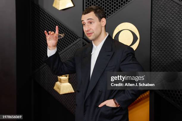 Los Angeles, CA Jack Antonoff arrives on the Red Carpet at the Crypto.com Arena in Los Angeles, CA, Sunday, Feb. 4, 2024.