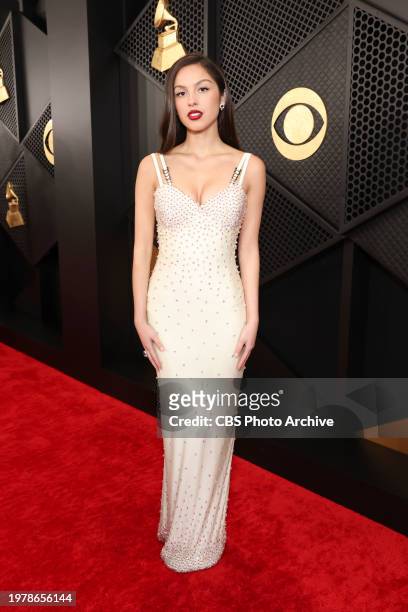 Olivia Rodrigo arrives at The 66th Annual Grammy Awards, airing live from Crypto.com Arena in Los Angeles, California, Sunday, Feb. 4 on the CBS...