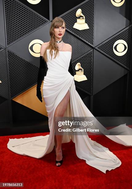 Taylor Swift at the 66th Annual GRAMMY Awards held at Crypto.com Arena on February 4, 2024 in Los Angeles, California.