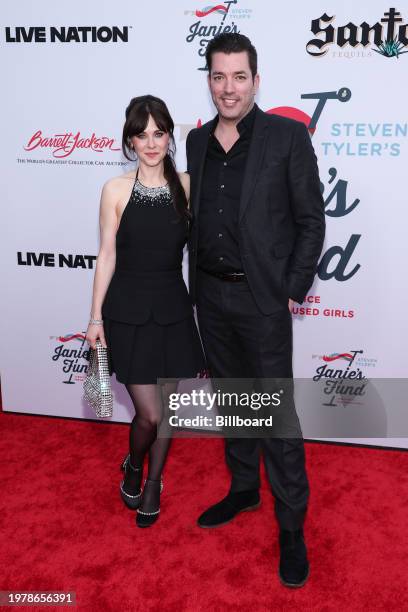 Zooey Deschanel and Jonathan Scott at the 5th Jam for Janie GRAMMY Awards Viewing Party held at the Hollywood Palladium on February 4, 2024 in Los...