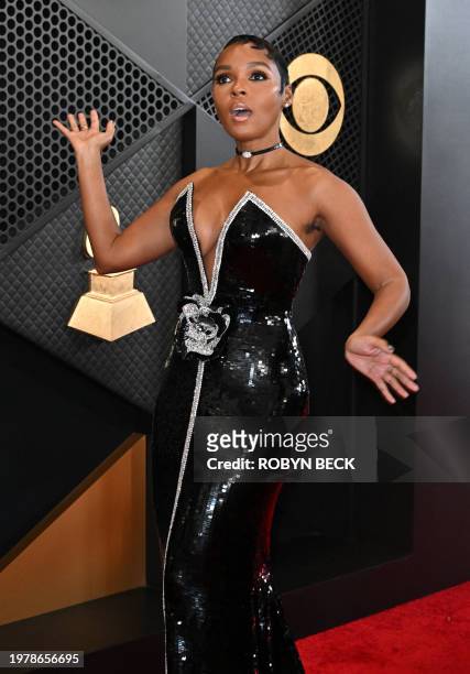 Actress/singer Janelle Monae arrives for the 66th Annual Grammy Awards at the Crypto.com Arena in Los Angeles on February 4, 2024.